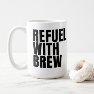 Refuel blk coffee mug 15oz