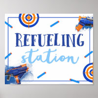 Refueling Station Sign | Dart Gun Party