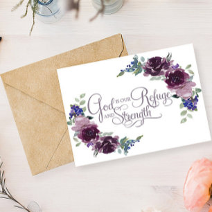 Refuge et force floral violet