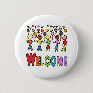 Refugees and Migrants Welcome 2 Inch Round Button