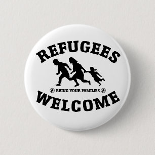 Refugees Welcome 2 Inch Round Button
