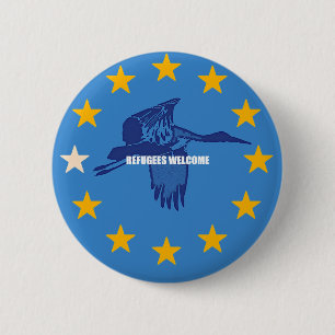 refugees welcome 2 inch round button