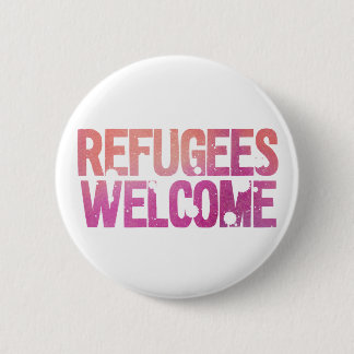 Refugees welcome 2 inch round button