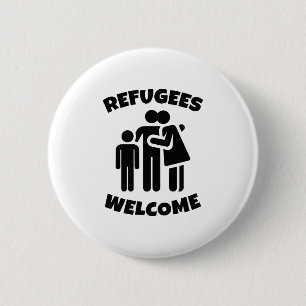 Refugees Welcome 2 Inch Round Button
