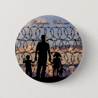 Refugees Welcome 2 Inch Round Button
