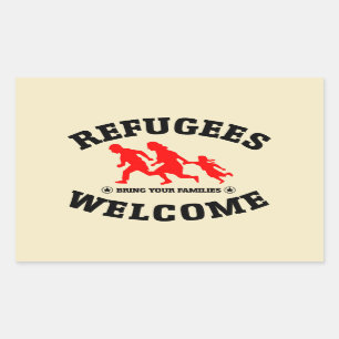 Refugees Welcome Bring Your Families Sticker