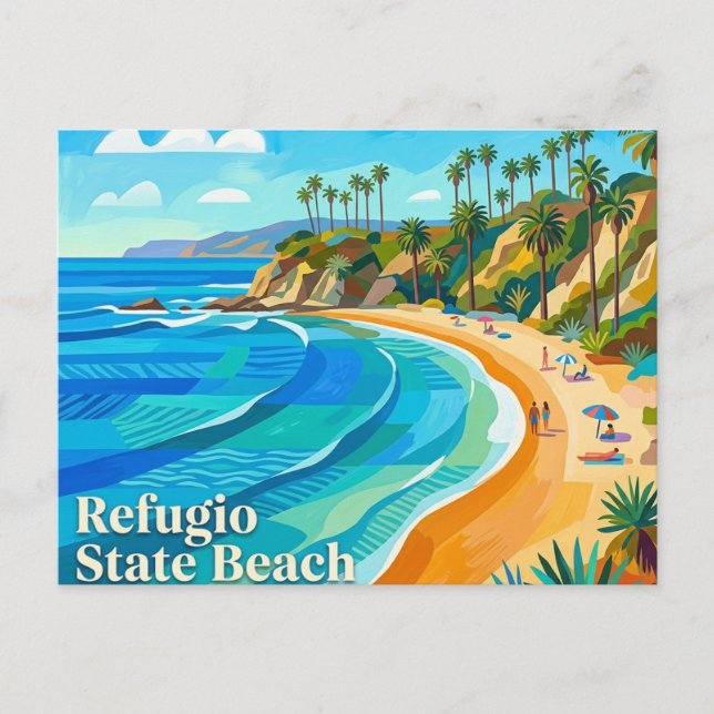 Refugio State Beach California Postcard (Front)