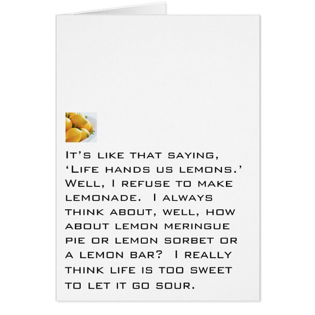 Refuse To Make Lemonade (Front)