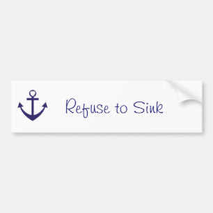Refuse to Sink Bumper Logo Sticker