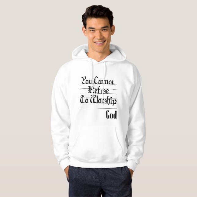 Refuser de vénérer le Sweat - shirt à capuche masc (Devant entier)