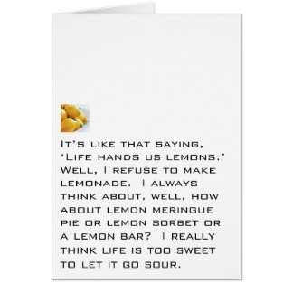 Refusez de faire la limonade