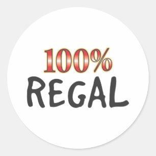 Regal 100 Percent Classic Round Sticker