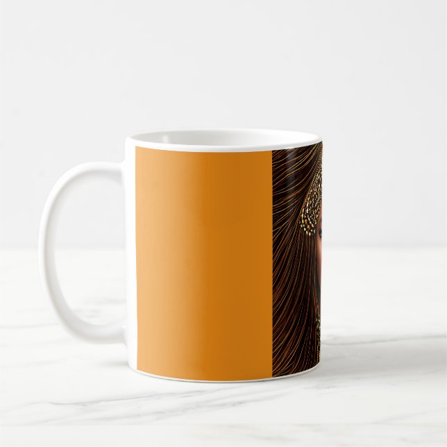 Regal African Beauty: Celebrating Black History  Coffee Mug (Left)