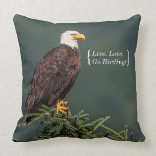Regal Bald Eagle Throw Pillow