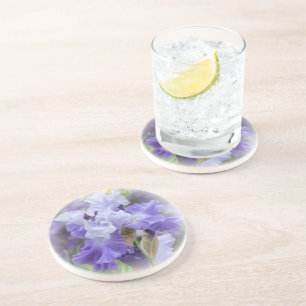 Regal Bearded Iris - Purple & White Coaster