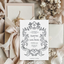 Regal Black and White | Baroque Frame Wedding