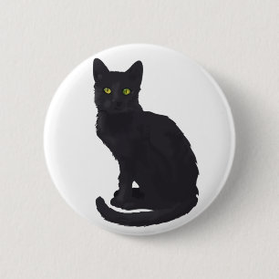 Regal Black Cat 2 Inch Round Button