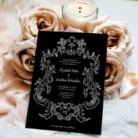 Regal Black | Vintage Baroque Frame Wedding