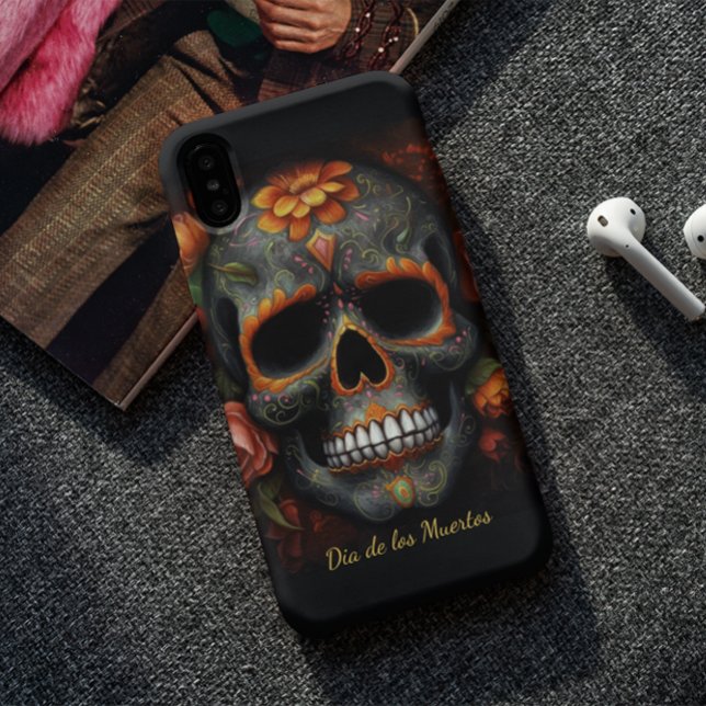 Regal Bloom Sugar Skull, custom Case-Mate iPhone Case (Creator Uploaded)