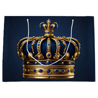 Regal Blue Crown Series Large Gift Bag