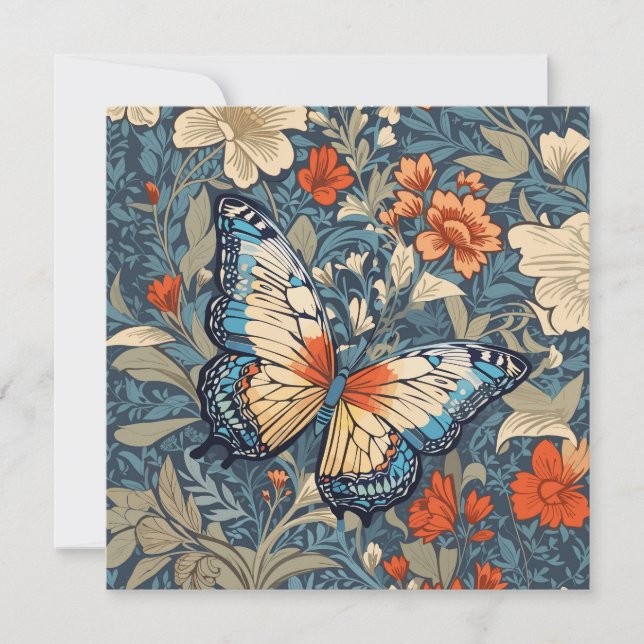 Regal Butterfly Amidst William Morris Floral (Front)