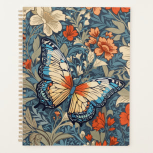 Regal Butterfly Amidst William Morris Floral Planner