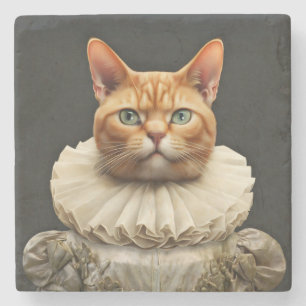 Regal Cat Stone Coaster