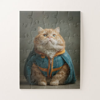 Regal Chat en Cloak bleu - Puzzle