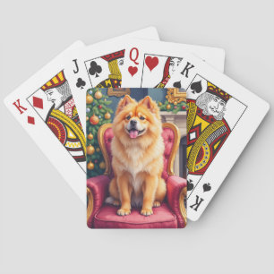 Regal Chow Chow by Grand Christmas Tree Holiday Playing Cards