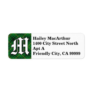 Regal Clan Arthur MacArthur Tartan Monogram