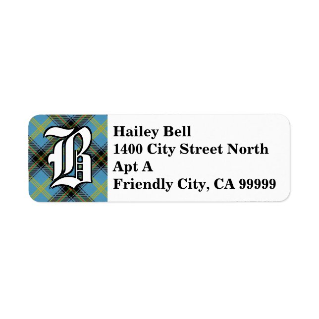 Regal Clan Bell Tartan Monogram (Front)