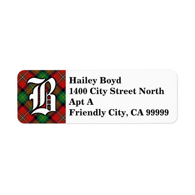 Regal Clan Boyd Tartan Monogramme (Devant)
