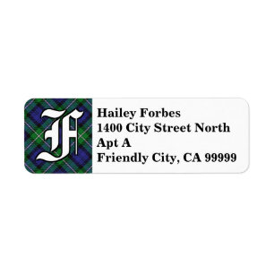 Regal Clan Forbes Tartan Monogramme