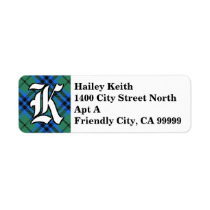 Regal Clan Keith Tartan Monogramme