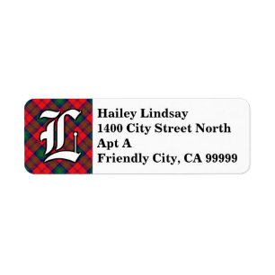 Regal Clan Lindsay Tartan Monogramme