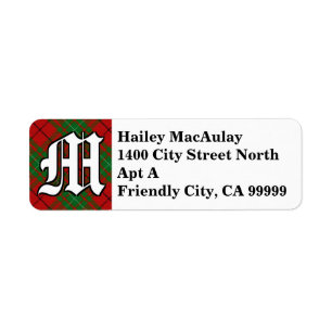 Regal Clan MacAulay Tartan Monogram