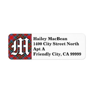 Regal Clan MacBean MacBain Tartan Monogramme