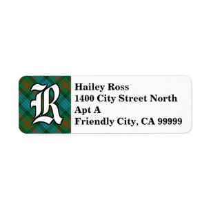 Regal Clan Ross Tartan Monogramme