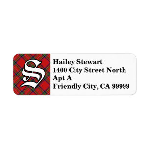 Regal Clan Stewart Tartan Monogramme