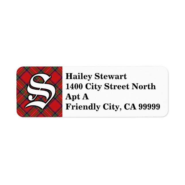 Regal Clan Stewart Tartan Monogramme (Devant)