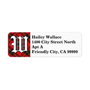 Regal Clan Wallace Tartan Monogram