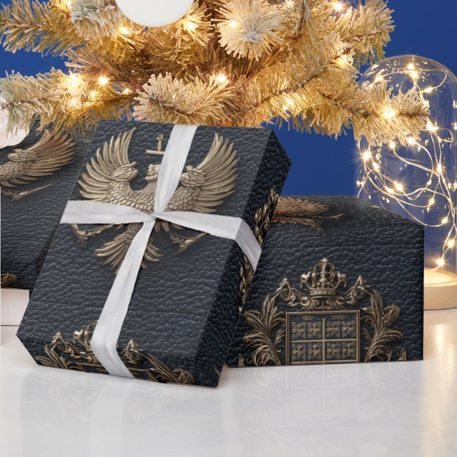 Regal Crest & Eagle Luxury Wrapping Paper (Holidays)