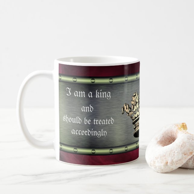 Regal Crown Design for the Controlling Individual Coffee Mug (With Donut)