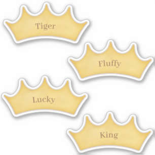 Regal Crown Pet & Horse Personalized Name Labels
