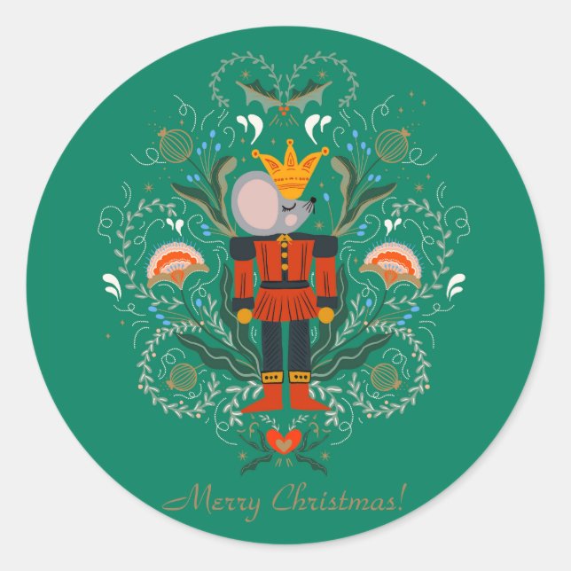 Regal Dreams: The Enchanted Nutcracker Classic Round Sticker (Front)