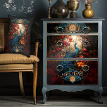 Regal Elegant Vintage Victorian Boho Peacock  Tissue Paper<br><div class="desc">Vintage Victorian Peacock Tissue Paper | Editable Regal Crafts Upcycle your furniture with this Regal Vintage Victorian Peacock Tissue Paper—a sophisticated addition to your decoupage projects. This peacock-themed tissue paper is perfect for enhancing furniture. Personalize it with your own text, creating a turn-of-the-century Arts and Crafts Parisian feel. The Georgian...</div>