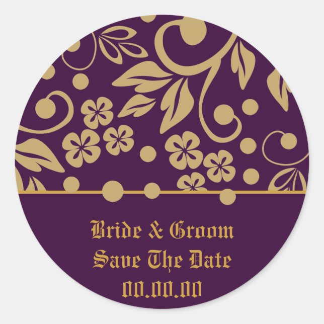 Regal Enregistrer La Date Mariage Stickers (Devant)