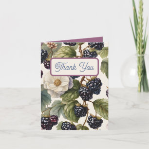 Regal Floral Elegance: Bridal Shower Thank You Card