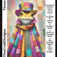 Regal Frog In Rainbow Cloak & Hat DL9L Decoupage