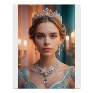 Regal Gemstone Portrait Poster